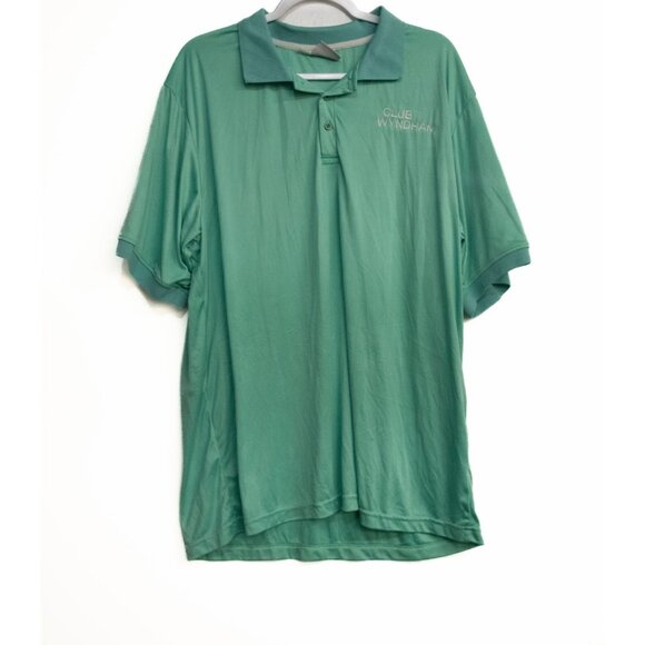 Club Wyndham Green Polo Shirt Mens Size XXL Short Sleeve Collared Shirt - Picture 1 of 8